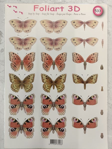 3D-kuva-arkki A4, leikattava, erilaisia