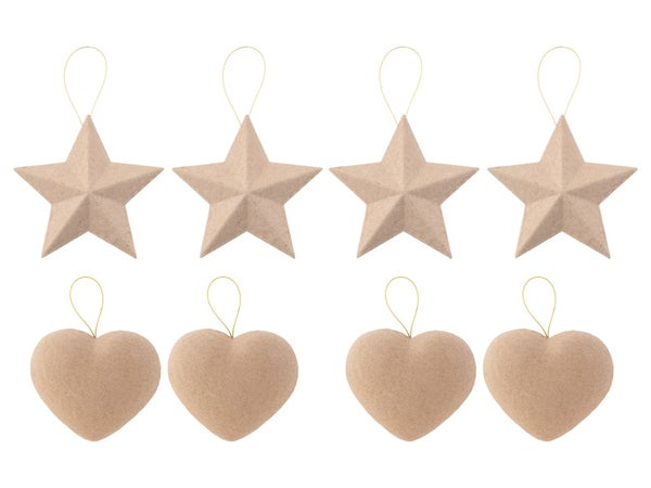 Paperimassakoristeet 4 kpl, syd&auml;n