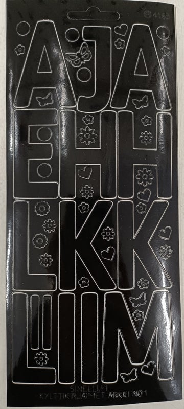 &Auml;&auml;riviivatarra Kirjaimia A, musta